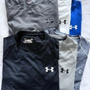 Under Armour Men's Tees - Black, Gray, Blue, White, Blue/Gray, Charcoal